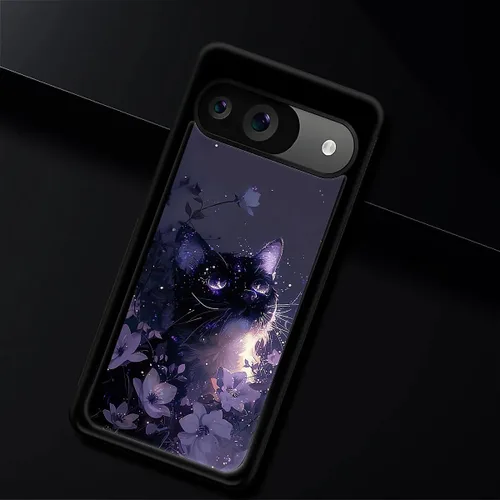 Vista 1644 de Compatible con Google Pixel 4A 5G Mobile Case Creative Acrylic Panel trasero Silicona Protección Grip especialmente diseñado para Google Pixel 4A 5G