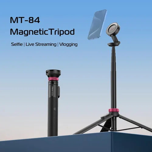 Vista 2 de ULANZI Palo de Selfie Magnético de 61'' Trípode para Teléfono con Control Remoto Inalámbrico, Soporte Extensible para Teléfono Celular, Compatible