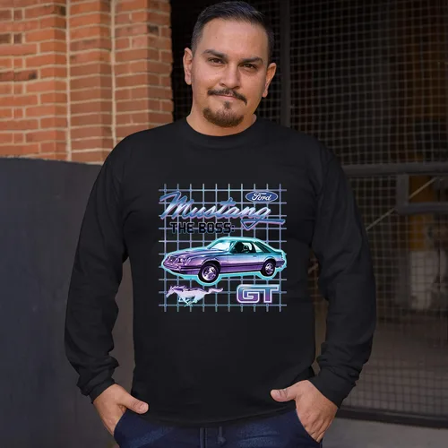Vista 4 de Ford Mustang GT The Boss Long Sleeve Novelty T-Shirt Muscle Car Licensed Ford