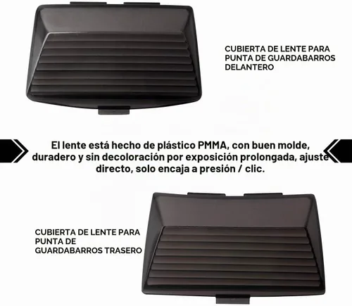 Vista 2 de NTHREEAUTO - Juego de lentes para luz de punta de guardabarros ahumado con cubierta para luces de guardabarros compatibles con Harley FLHR FLHT