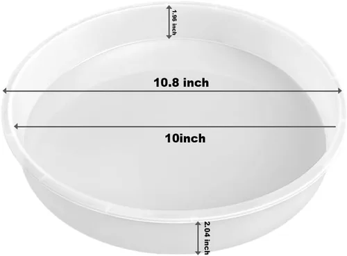 Vista 2 de RESINWORLD Molde de Bandeja Grande Redondo de 10" x 2" de Profundidad, Molde de Bandeja de Silicona Brillante para Reloj de Mesa para Fundición