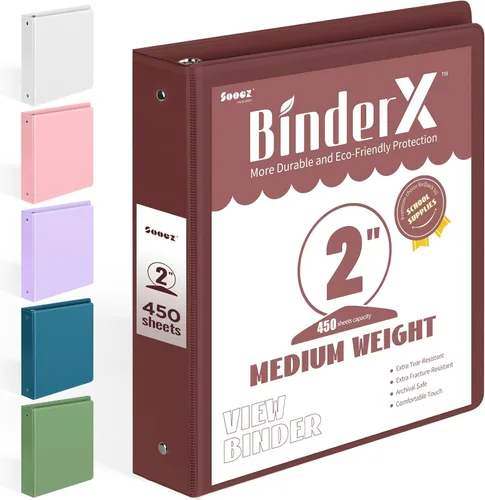 Vista 13 de BinderX - Carpeta de 3 anillos redondos extraduradera de 1 pulgada, se adapta a 175 hojas de papel de 8.5 x 11 pulgadas, cubierta personalizable