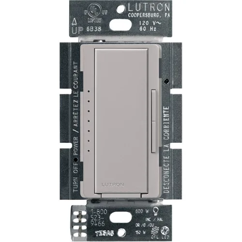 Vista 20 de Lutron - Interruptor de atenuación Maestro LED+ para bombillas LED regulables, halógenas e incandescentes, 150 W/unifolar o multiubicación, Biscuit