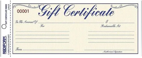 Vista 2 de Rediform Rediform Certificados de regalo con sobres (RED98002), oro/amarillo