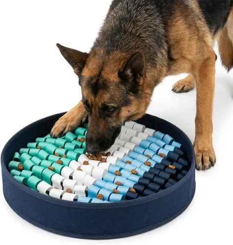 Vista 15 de PET ARENA Alfombrilla de olfateo para perros - Juguete de rompecabezas interactivo ajustable para razas grandes y pequeñas, alimentador lento
