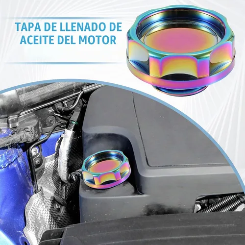 Vista 2 de Tapa de llenado de aceite para motor, cubierta del tanque modificado para motor Honda Serie B para motor Honda Serie D Multicolor Varios