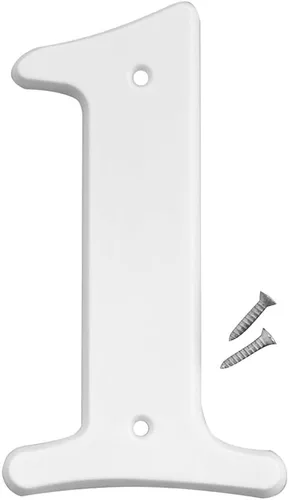 Vista 9 de Hy-Ko Número de casa de plástico de 6 pulgadas, números elevados modernos para casa exterior, marcado cómodo y duradero para dirección del hogar