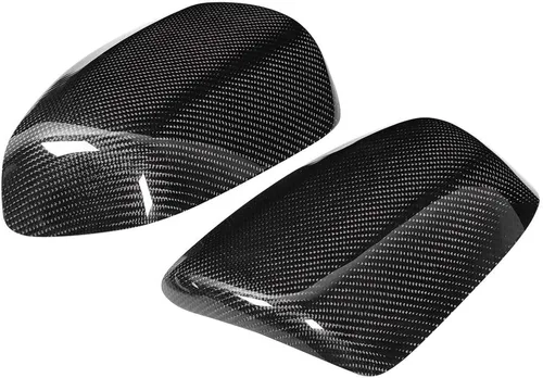 Vista 8 de Cubierta de espejo retrovisor, 1 par de cubierta de espejo retrovisor, carcasa de fibra de carbono, accesorio de automóvil apto para Lancer EX EVO X