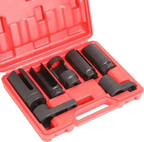 Vista 7 de 5 piezas de zócalo de sensor de oxígeno automotriz, M12×1.25MM y M18×1.5MM Roscas Chaser, llave de sensor O2