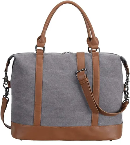 Vista 6 de BLUBOON Bolsas de viaje con cremallera, bolsa de lona para mujer, bolsa de fin de semana para mujer, bolsa de lona para llevar en la bolsa de lona