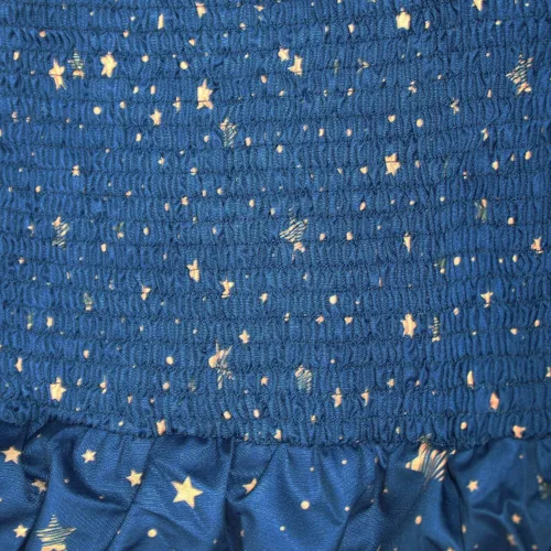 Vista 4 de Vestido floral de verano para niñas, cuello cuadrado, manga abombada, gasa midi, vestido de cabaña fruncido con volantes y espalda descubierta