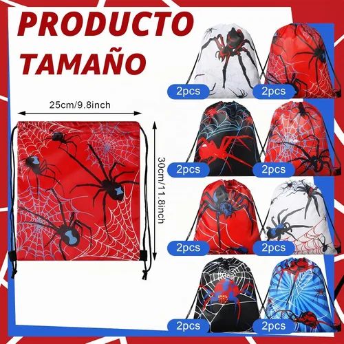 Vista 3 de Lothee - 24 bolsas de regalo para fiesta de araña, estilo araña