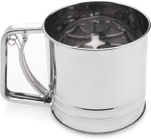 Vista 5 de Fox Run Tamiz de harina, acero inoxidable, 1 taza, metálico