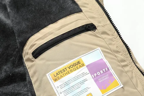Vista 5 de Chaqueta de esquí impermeable con capucha para hombre, abrigo cálido de nieve para el invierno