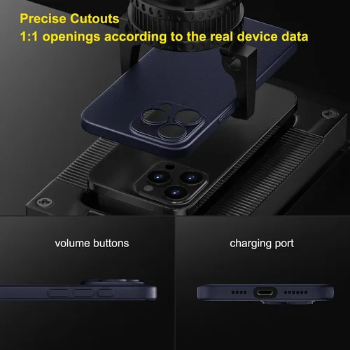 Vista 5 de memumi Funda delgada para iPhone 15 Pro de 0.012 in, ligera, cubierta de lente de cámara, protección completa PP acabado mate, cubierta trasera