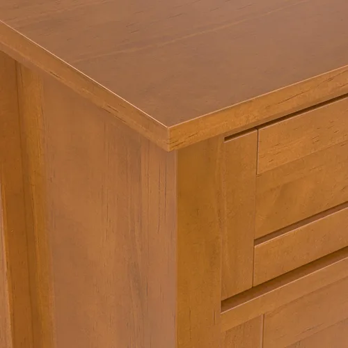 Vista 8 de SIMPLIHOME Warm Shaker 36" gabinete de madera maciza en marrón dorado claro