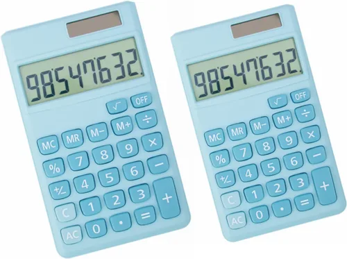 Vista 13 de Calculadoras Estándar Básicas Calculadora Digital Pequeña de Escritorio con Pantalla LCD de 8 Dígitos, Energía Solar y Batería Calculadora