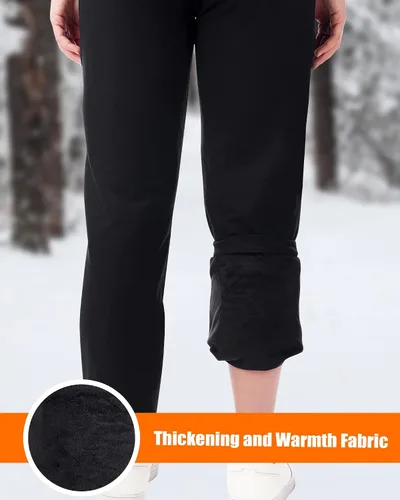 Vista 4 de HEATEDTEK Pantalones térmicos para mujer 8 almohadillas de calefacción 3 controles de temperatura sin batería