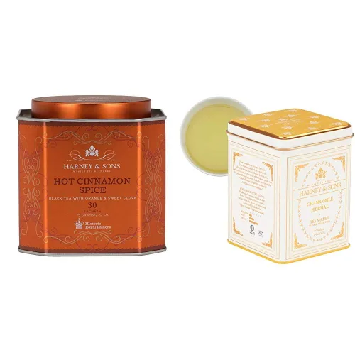 Vista 7 de Harney & Sons Lata de té de especias de canela caliente + té negro de París