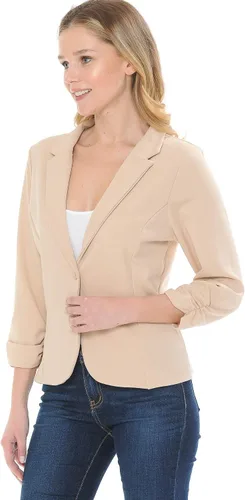 Vista 4 de MINEFREE Chaqueta de punto para mujer, ligera, informal, de manga 34 (S-3XL)