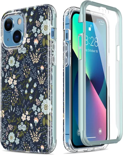 Vista 24 de Esdot Funda protectora para iPhone 13 Mini con protector de pantalla integrado, protección de grado militar con diseños de moda para mujeres