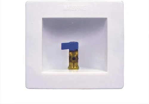 Vista 7 de Water-Tite 87978 Caja de salida cuadrada para máquina de hielo, válvula de pararrayos de martillo de latón de un cuarto de vuelta, conexión de sudor