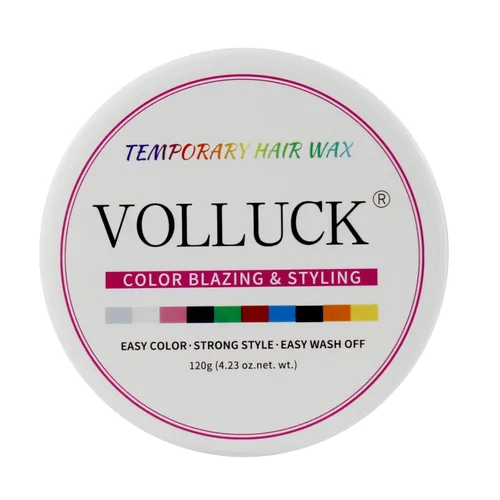 Vista 6 de Cera de color temporal para el cabello, tinte de cabello azul, kit de coloración para el cabello, incluye capas desechables, cepillo, cuchara