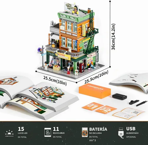 Vista 8 de Lumibricks Record Store - Juego de construcción modular de iluminación