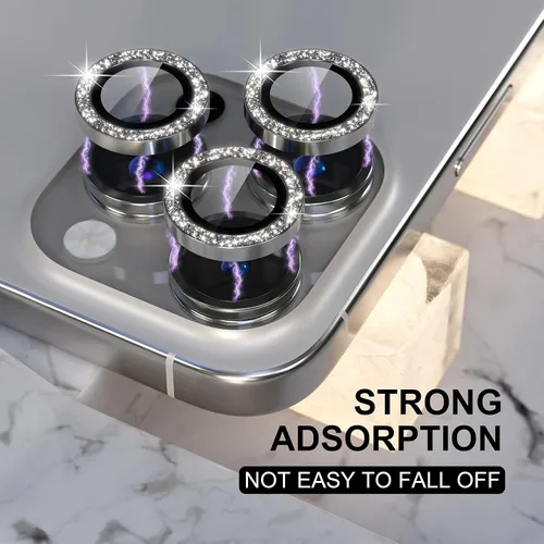 Vista 418 de Choiche Compatible para iPhone 16 Pro/iPhone 16 Pro Max Protector de Lente de Cámara, Vidrio Templado 9H Protector de Pantalla de Cubierta de Cámara