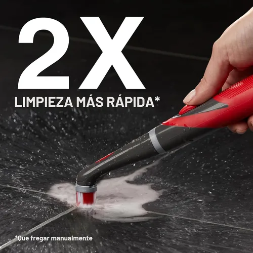 Vista 3 de Cepillo de limpieza Rubbermaid Reveal Power Scrubber con cabezal multiusos, cepillo de limpieza eléctrico inalámbrico con batería, resistente al