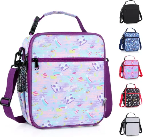 Vista 16 de Bolsa de almuerzo aislada para niños, bolsas de picnic térmicas con correa ajustable para adultos, niños, mujeres, hombres, niños y niñas
