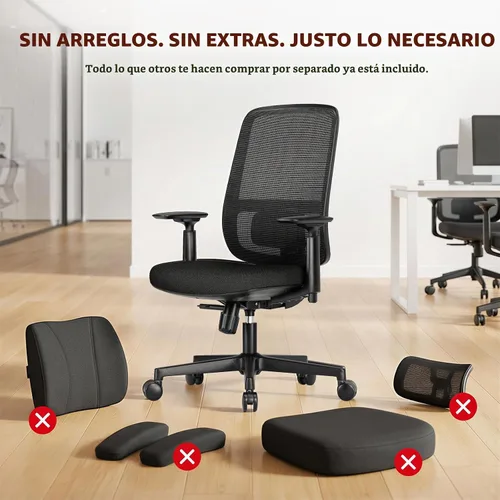 Vista 10 de ErgoSift Silla de oficina ergonómica M1 con profundidad de asiento