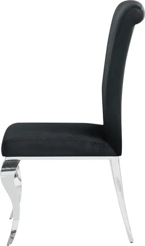 Vista 7 de Coaster Home Furnishings - Betty - Juego de sillas de comedor tapizadas en terciopelo - Silla auxiliar sin brazos con patas de metal curvadas