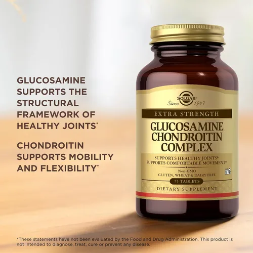 Vista 5 de Solgar Complejo de glucosamina condroitina extra fuerte, 75 tabletas