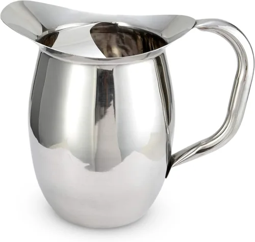 Vista 4 de Winco Jarra Deluxe Bell de 3 Quarts con Captura de Hielo, Acero Inoxidable, Mediana