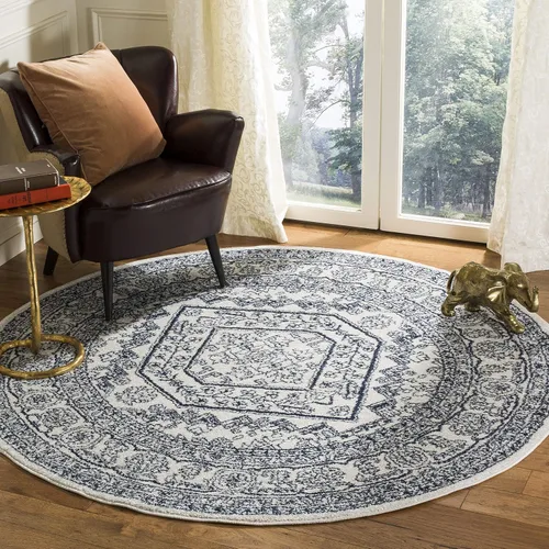 Vista 66 de SAFAVIEH ADR108B - Tapete de la colección Adirondack, 2 pies 1 pulgada x 6 pies, marfil y plateado, diseño de medallón oriental, no desprende