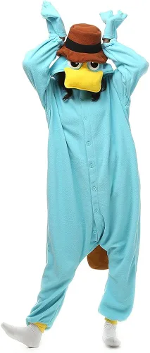 Vista 4 de Wishliker Unisex Adults Halloween Costumes Onesie Animal Outfit Sleepwear Pink Pig
