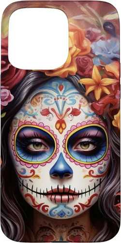 Vista 28 de iPhone 16 La Catrina Mujeres Dia De Los Muertos Latina Sugar Skull Case