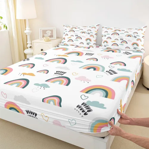 Vista 35 de Erosebridal Juego de sábanas de ratas para niños, tamaño Queen, juego de ropa de cama con diseño de roedores de ratón, divertido diseño de animales