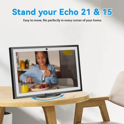 Vista 7 de Almoz - Soporte giratorio e inclinable para Echo Show 21/Show 15 Negro