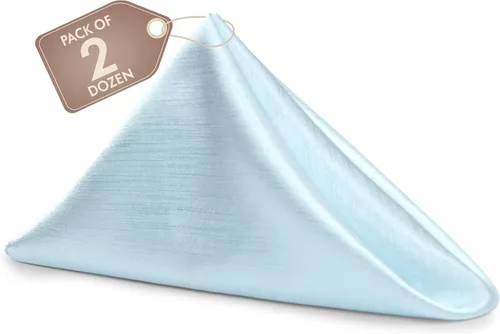 Vista 126 de Ultimate Textile -1 docena - Reversible Shantung Satin - Majestic - Servilletas de tela Majestic de 17 x 17 pulgadas color azul pizarra