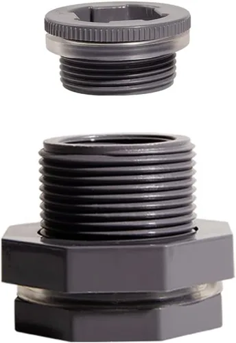 Vista 9 de QuQuyi - Kit de grifo de válvula de barril de lluvia de PVC de 1 pulgada con válvula de bola y adaptador de montaje de mamparo para tanques de agua