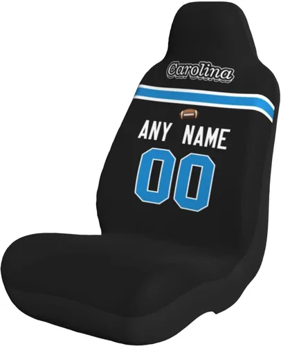Vista 38 de Fundas de asiento de coche de fútbol personalizadas, accesorios personalizados para automóvil, regalos de Arizona con nombre y número, funda