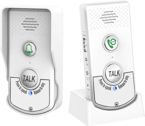 Vista 8 de Timbre inalámbrico de 2 vías, intercomunicador para interiores y exteriores, 3280 pies de largo alcance, sistema de intercomunicadores para puerta