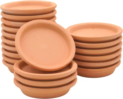 Vista 20 de Mini macetas de terracota – Macetas pequeñas de arcilla para suculentas, cactus, manualidades de bricolaje, jardín de hadas, proyectos escolares