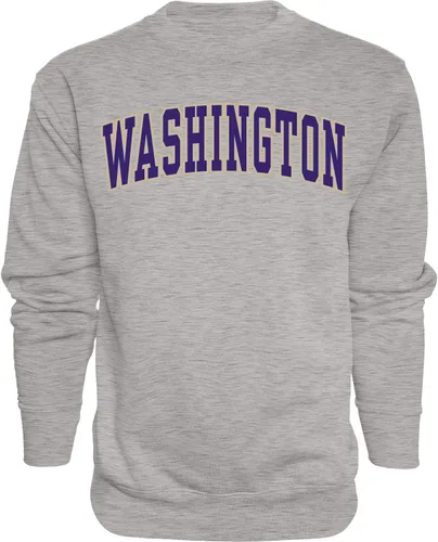 Vista 25 de Blue 84 NCAA para hombre Sudadera de cuello redondo con nombre de equipo jaspeado en color oscuro