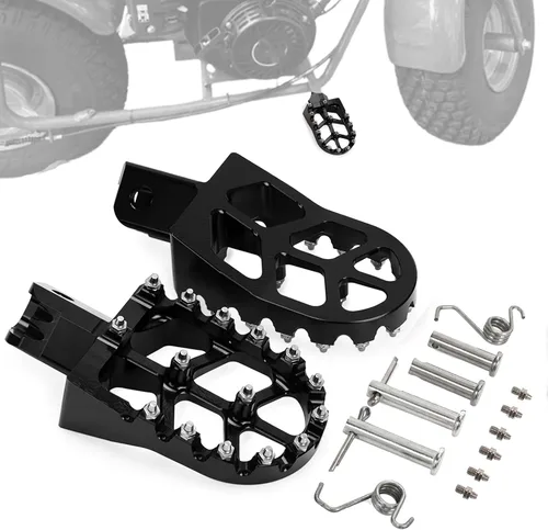 Vista 10 de XINGWU Reposapiés negro para motocross, pedales de aluminio para XR50R PW50 CRF70 TW200 KLX110 CRF50 50cc 70cc 90cc 110cc 125cc TaoTao pieza