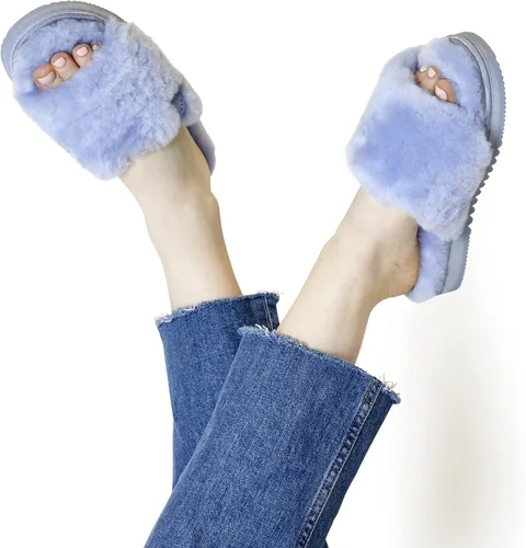 Vista 5 de Dearfoams Women's Fireside Cairns Shearling Easy onOff Slide Sandal Slipper
