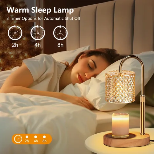 Vista 5 de seenlast Calentador Eléctrico de Lámpara de Vela con Temporizador Regulador de Intensidad Altura Ajustable, Regalos para Mujeres y Hombres