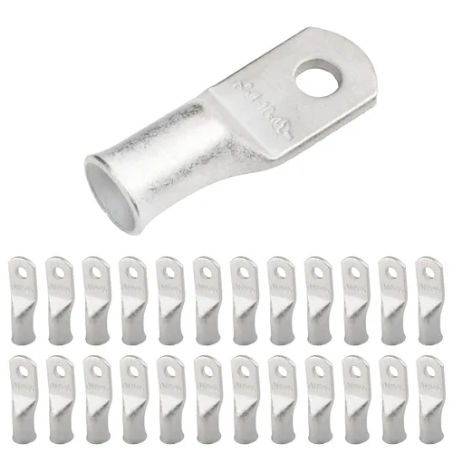Vista 20 de SELTERM 5 piezas terminales de cable de cobre estañado 1/0 AWG perno de 1/2", extremos de cable de batería, terminales de anillo, conectores